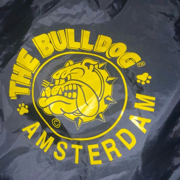THE BULLDOG AMSTERDAM VINTAGE PACK AWAY WITH  STRAP BLACK WINDBREAKER - Picture 16 of 16